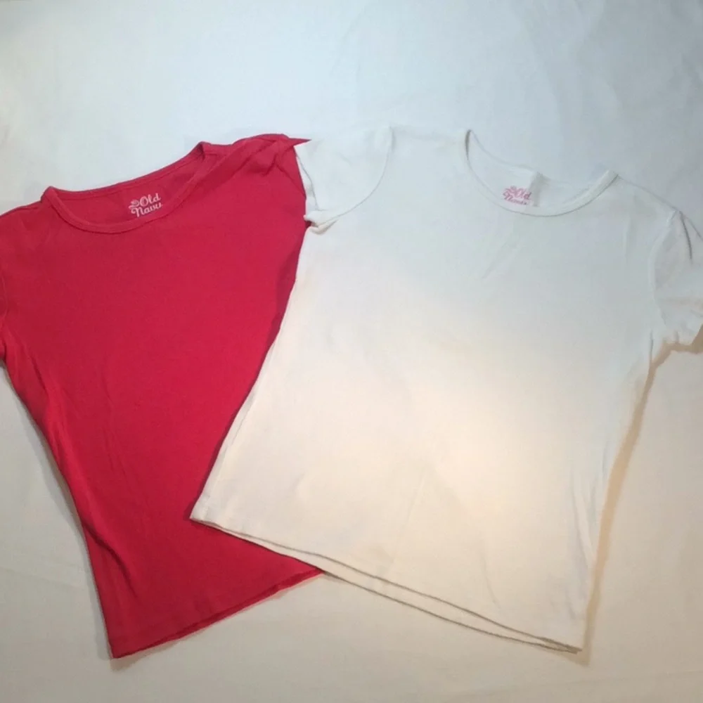 Old Navy Girls Short Sleeve Set of Two Tops Size M